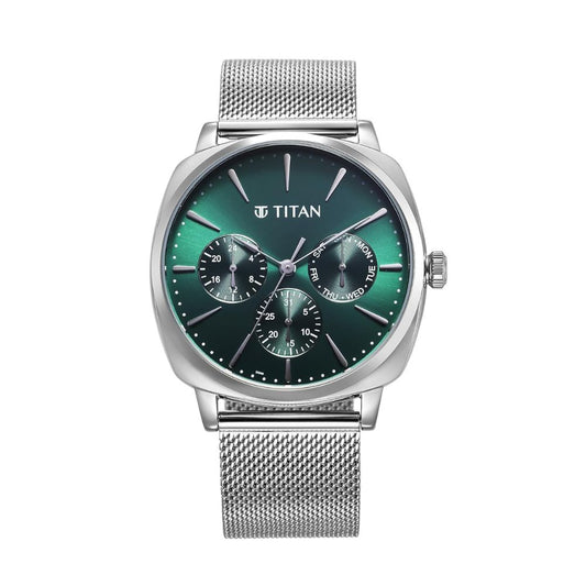 Titan Classique Suave Green Men's Watch 90189SM01