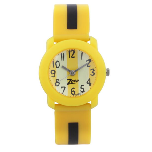Zoop Yellow Dial Yellow Strap Boys Girls Kids Analog Watch 3025PP03