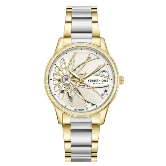 Kenneth Cole Automatic Two-Toned Silver Dial Women's Watch KCWLL0060902LD