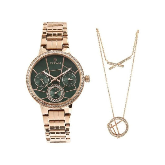 Titan Green Women's Watch 95058WM01