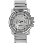 Fastrack Quartz Analog Silver Dial Watch for Men 3039SM03