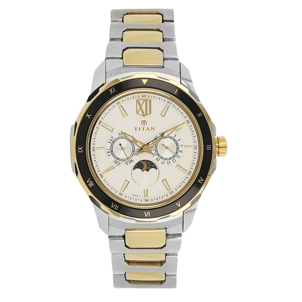 Titan White Dial Men's Watch 1688KM02