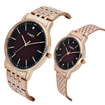 Timex Round Brown Dial Pair's Watch TW00PR328