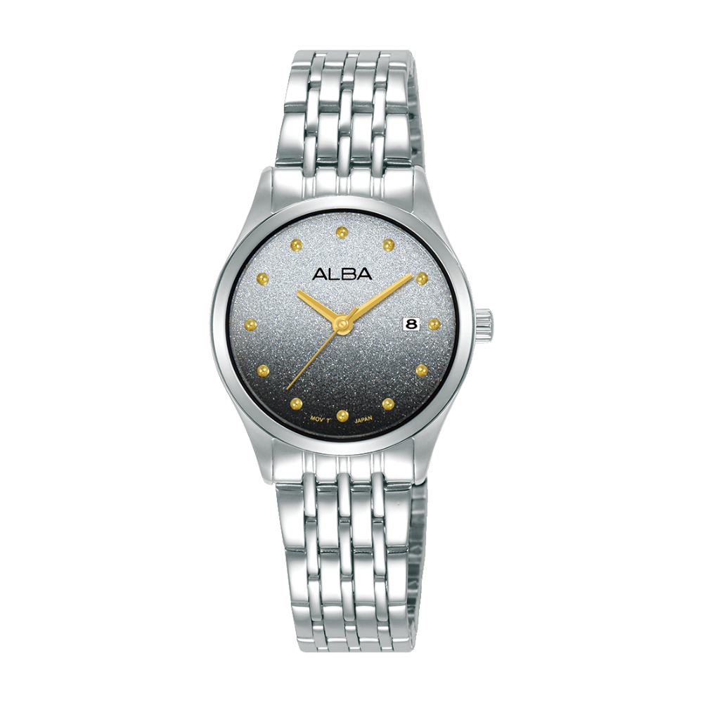 Alba Silver to Black Shimmer Gradient Dial Women's Watch AH7EZ1X1