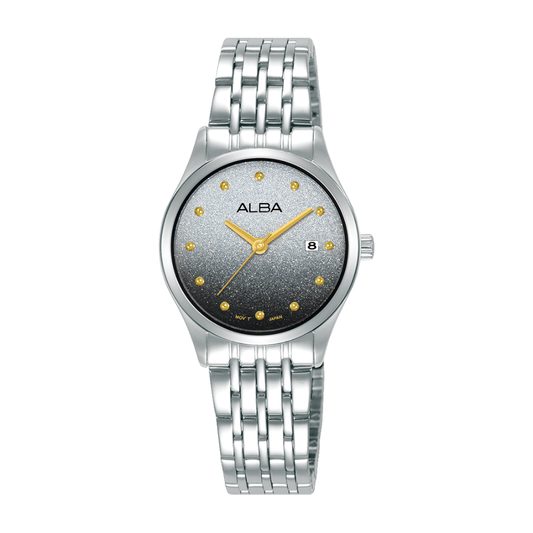 Alba Silver to Black Shimmer Gradient Dial Women's Watch AH7EZ1X1