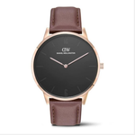 Daniel Wellington Round Black Dial Men's Watch DW0DG2001