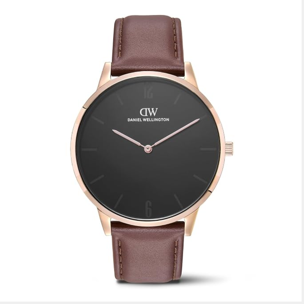 Daniel Wellington Round Black Dial Men's Watch DW0DG2001
