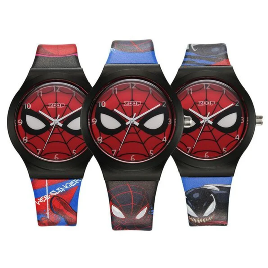 Zoop Marvel Spiderman Red Dial & Multicoloured Strap Interchangeable Watch Set for Boys Kids 16018PP07