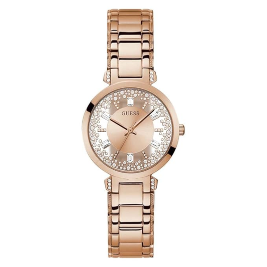 Guess Crystal Clear Rose Gold Women's Watch GW0470L3