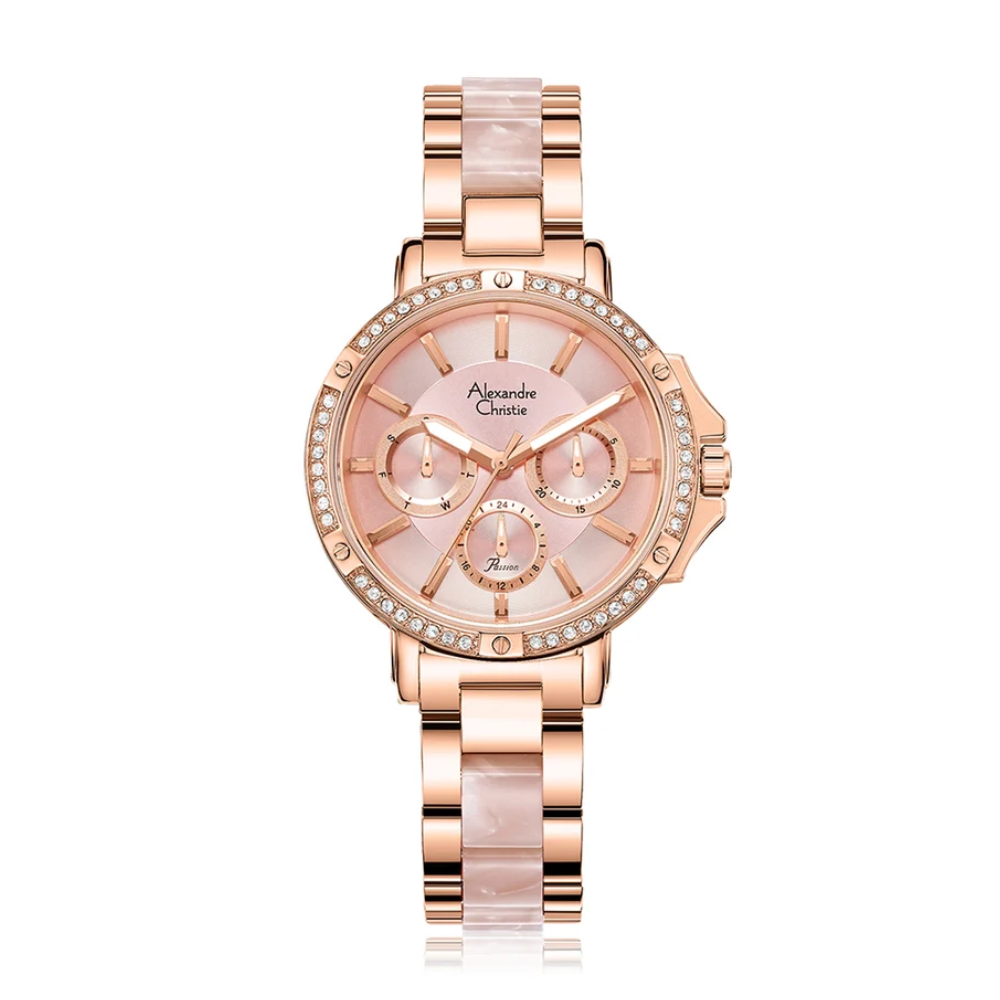 Alexandre Christie Multifunction Rose Gold Women's Watch 2B78BFBRGPN