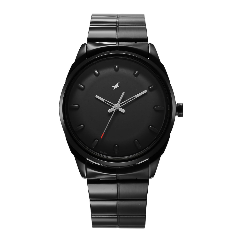 Fastrack Metallica Quartz Analog Black Dial Watch for Guys 3273NM01