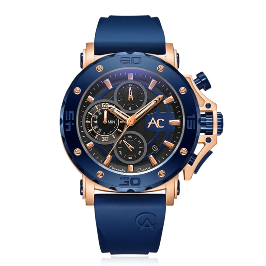 Alexandre Christie Blue Men's Watch 9205MCRURBU