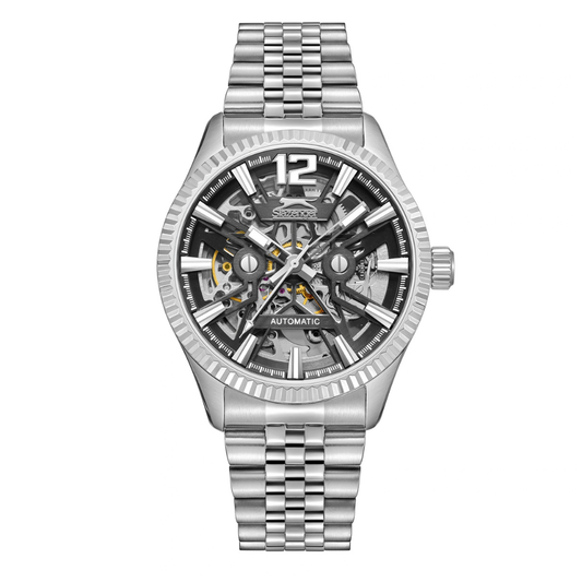 Slazenger Automatic Silver Dial Men's Metal Strap Watch SL.09.2369.1.01