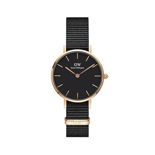 Daniel Wellington Petite Analogue Round Black Dial Women's Water Resistant Watch DW00100247