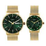 TIMEX Pair Collection Green Unisex Watch TW00PR324