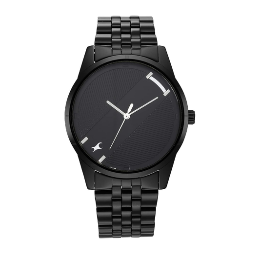 Fastrack Stunners Quartz Analog Black Dial Watch for Guys 3277NM01