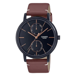 Casio Men Leather Analog Black Dial Brown Men Watch A2062 Mtp-B310Bl-5Avdf A2062