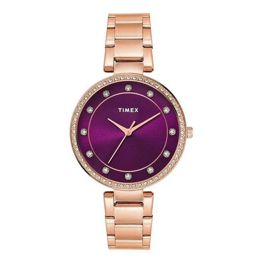Timex Classic Purple Dial Women Watch TWEL18726