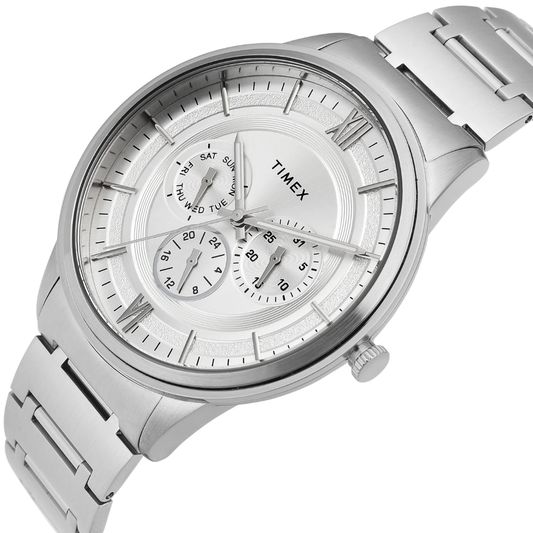 Timex Round Silver Men's Watch TWEG28000