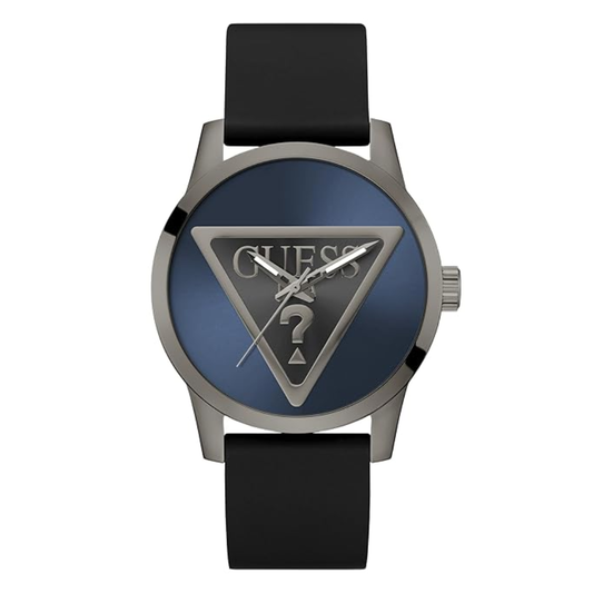 GUESS Leather Blue Men's Watch GW0781G5