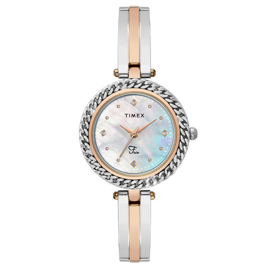 TIMEX Fria Mother of Pearl Dial Women's Watch TWEL24102