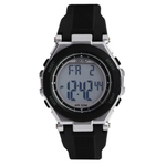 Zoop Digital Silver Case Digital Dial Black Strap Boys Kids Watch 16047PP03