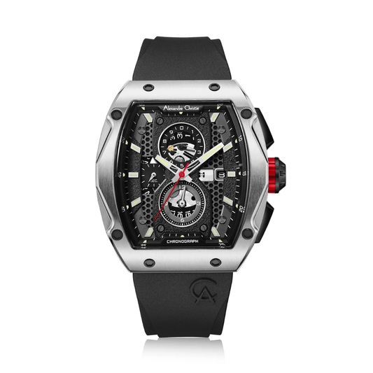 Alexandre Christie Apex Silver Black Men's Watch 6608MCRTBBA