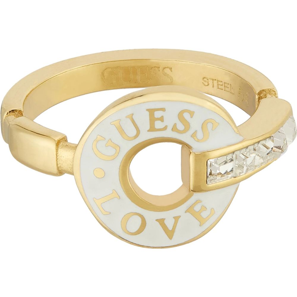 GUESS Love Gold-Plated Women's Ring UBR04079YGWH56