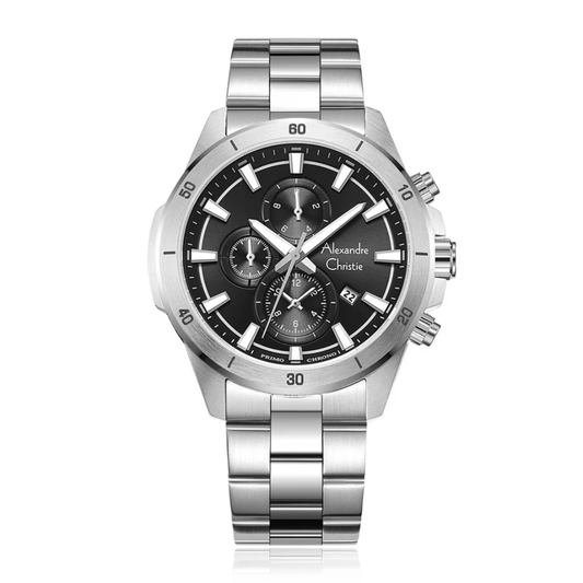 Alexandre Christie Chronograph Black Men's Watch 6668MCBSSBA