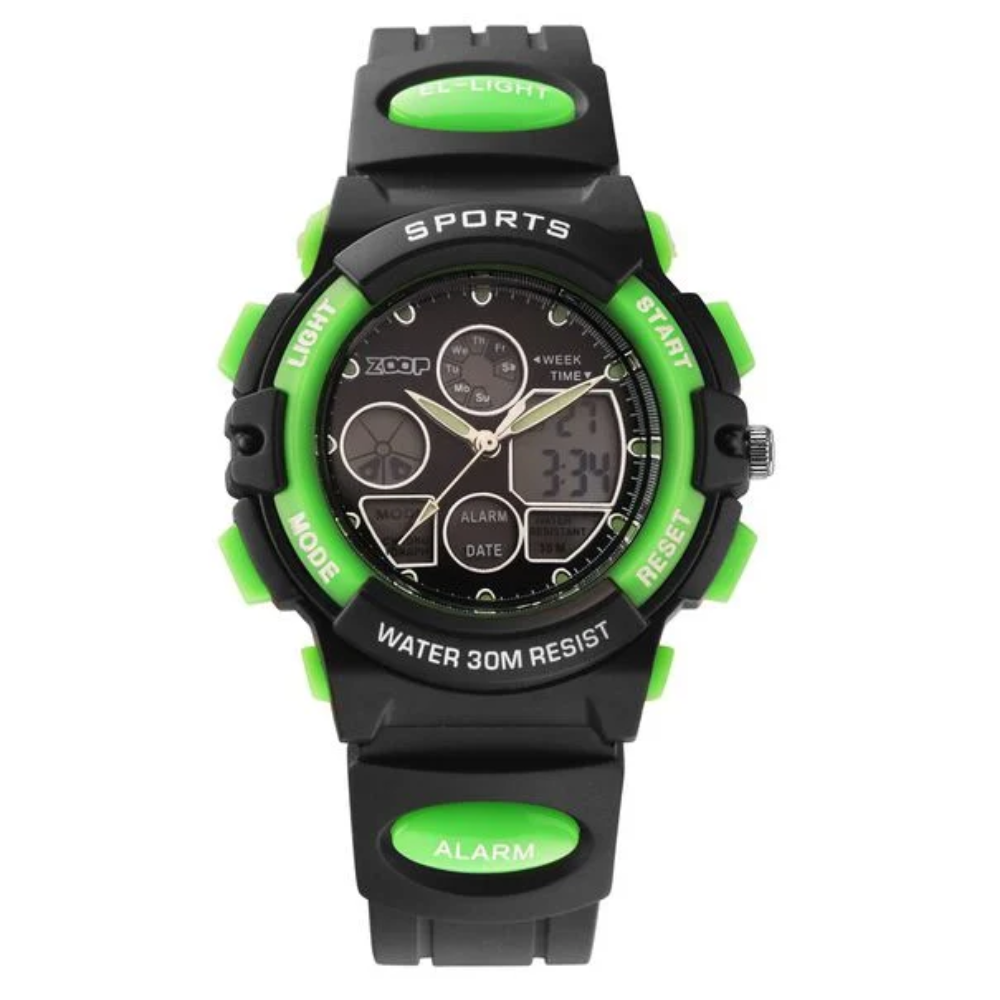 Zoop Black Dial Black Strap Boys Kids Analog Digital Watch NT16033PP03