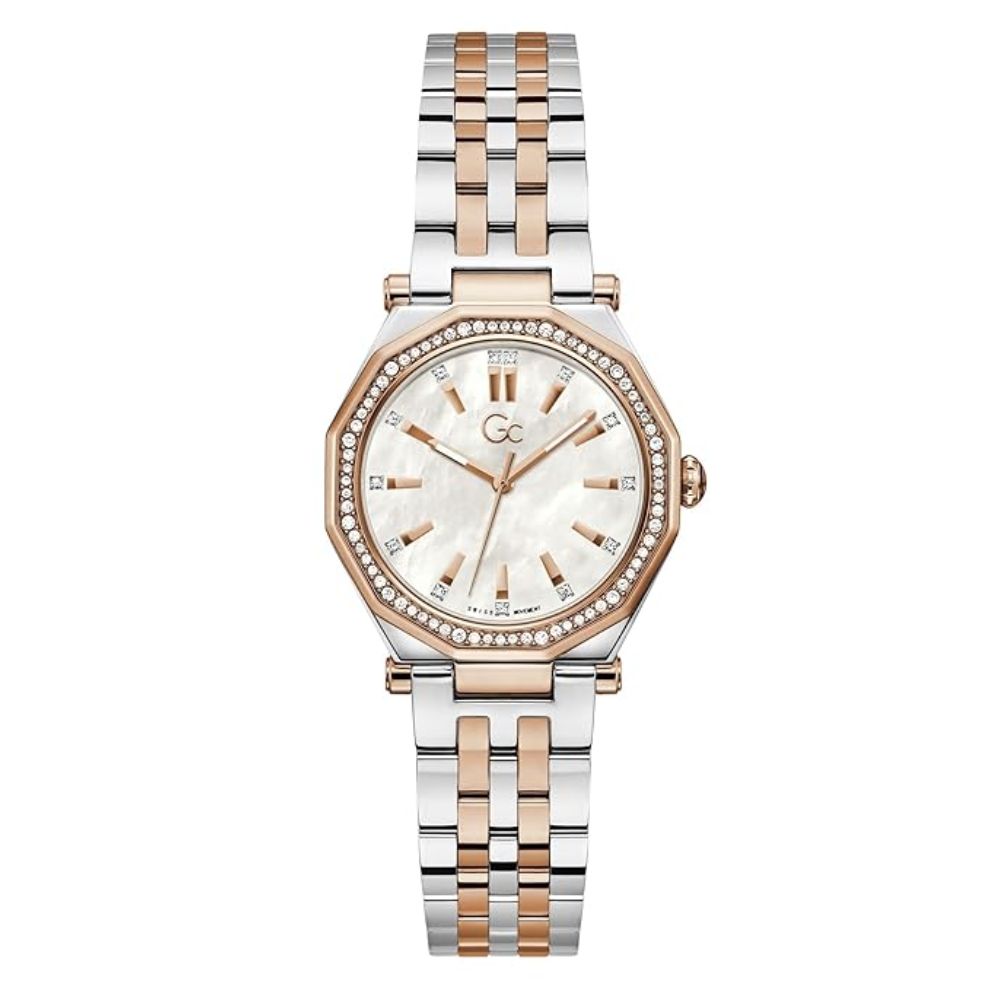 G.C. Gleam White Round Dial Analog White Women's Watch Z55001L7