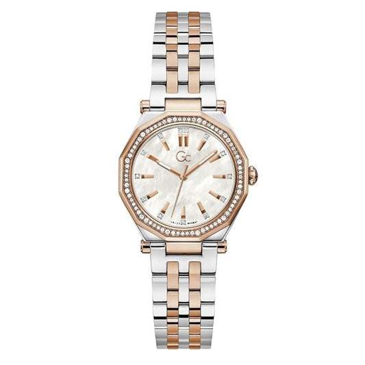 G.C. Gleam White Round Dial Analog White Women's Watch Z55001L7