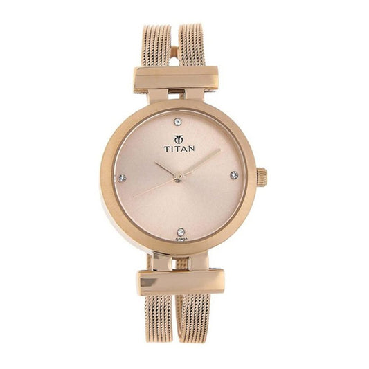 Titan Glam Gold Purple Women's Watch - 9942WM01