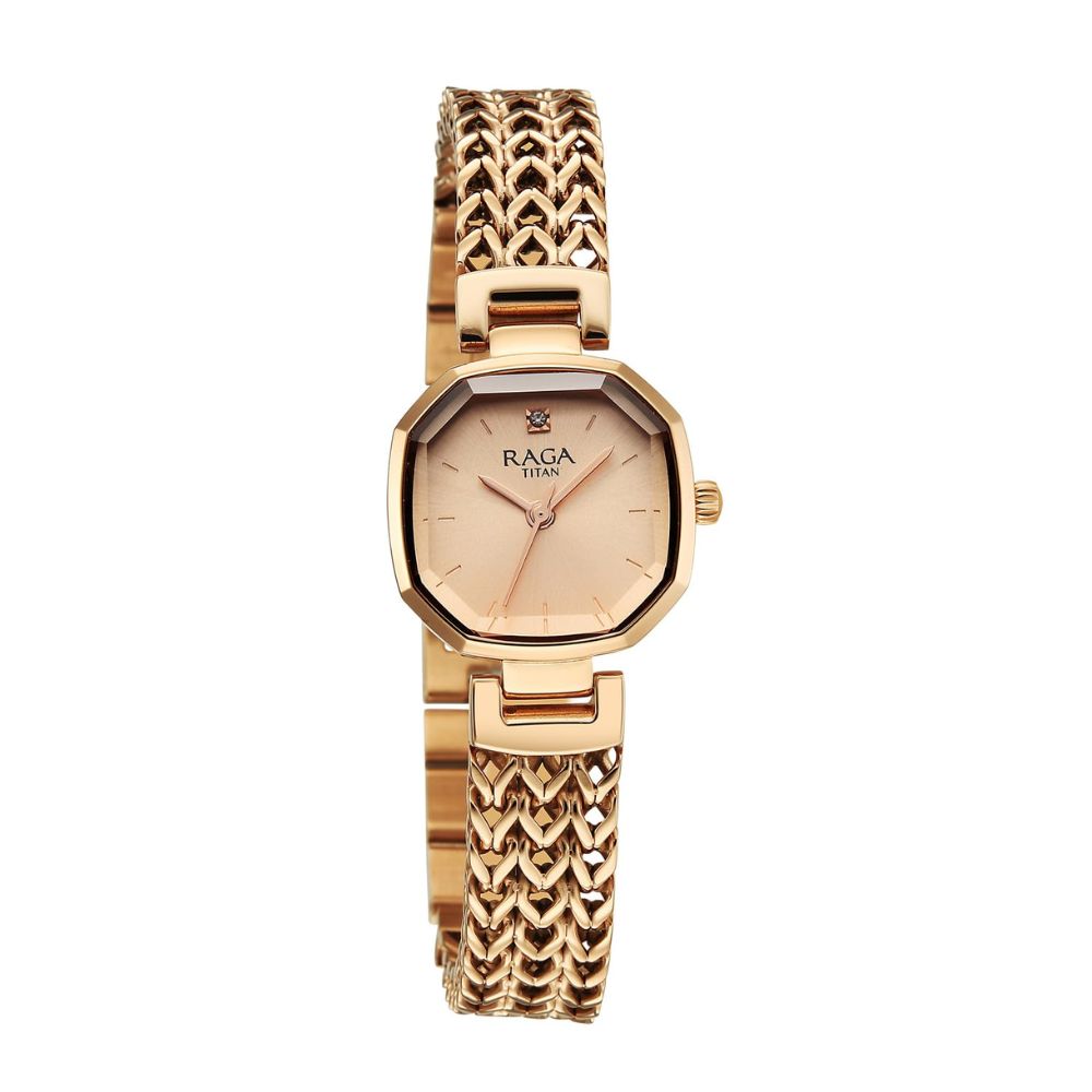 Titan Raga Ascendo Rose Gold Women's Watch 95404WM01