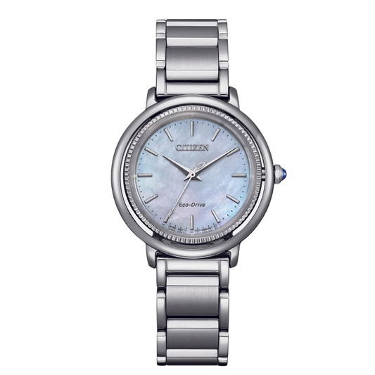 Citizen L Mother Of Pearl Dial Women's Quartz Analog Stainless Steel Watch EM1100-84D