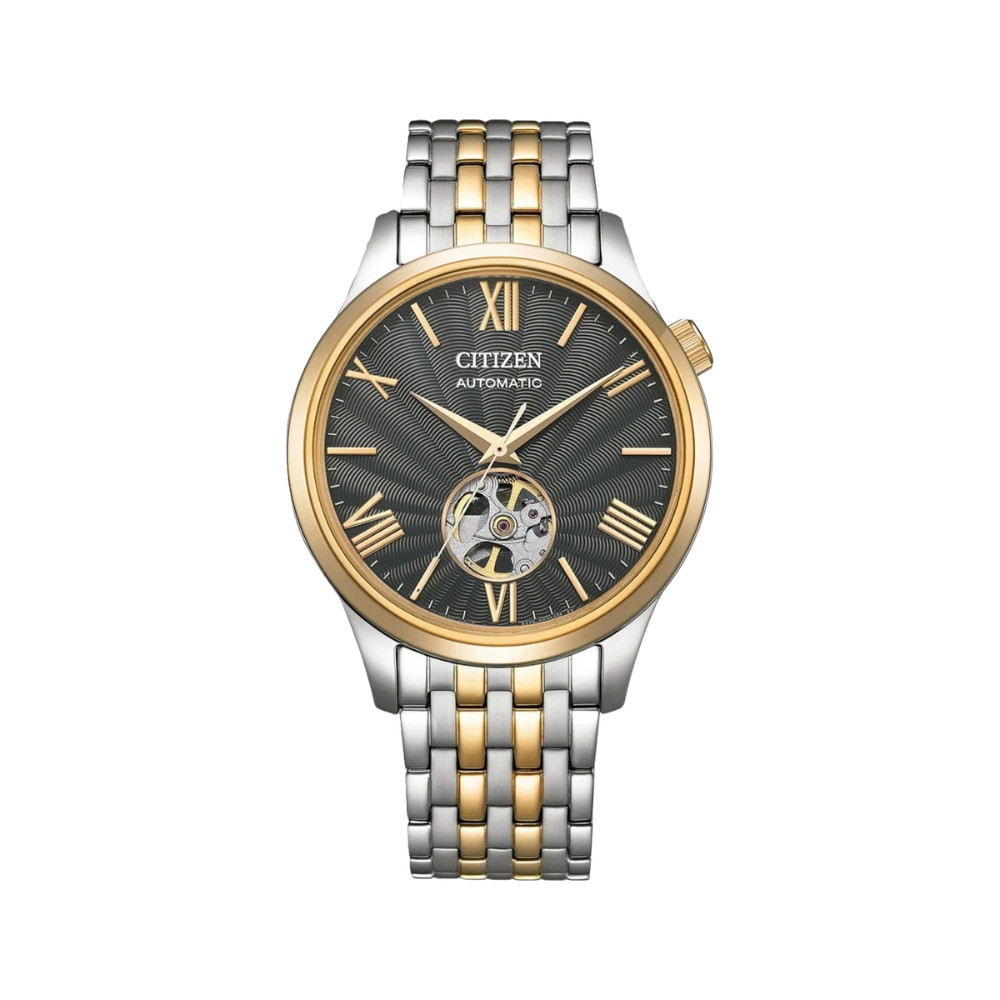 Citizen Mechanical Open Heart Grey Dial Men's Automatic Watch NH9136-88H