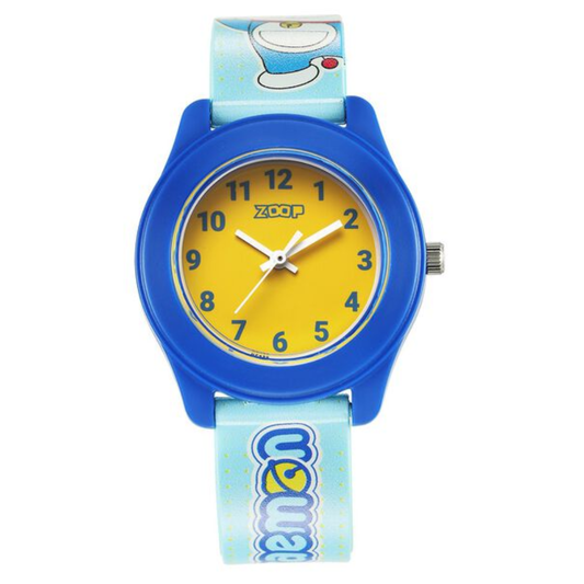 Zoop Doraemon Yellow Dial Blue Strap Kids Analog Watch 26019PP36W