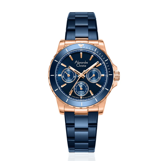 Alexandre Christie 25th Anniversary Blue Women's Watch 6141XXVBURBU