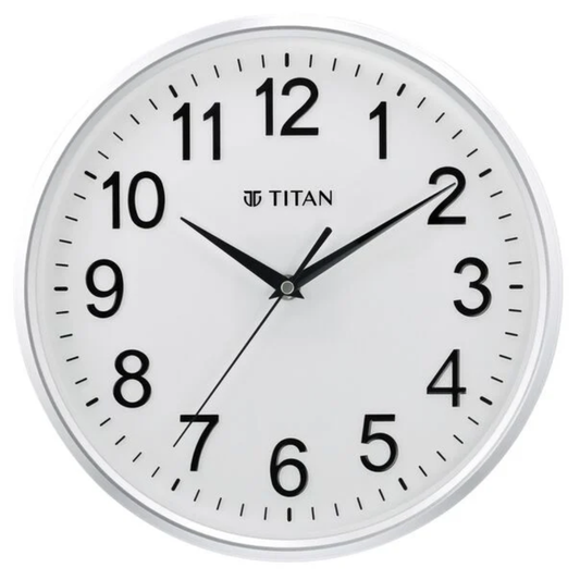 Titan White Dial Silent Wall Clock W0001PA01