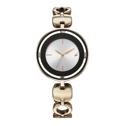 Fastrack Chrome K Silver Dial Women's Watch 6237QM04
