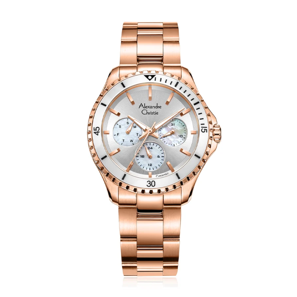 Alexandre Christie Multi-function Rose Gold Women's Watch 2A54BFBRGSL