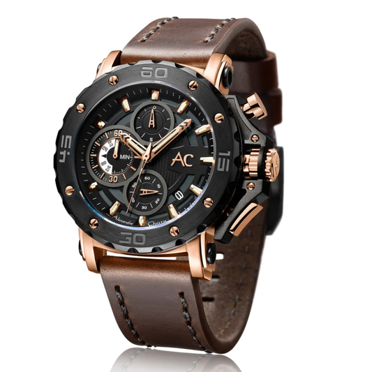 Alexandre Christie Chronograph Black Men's Watch 9205MCLBRBA