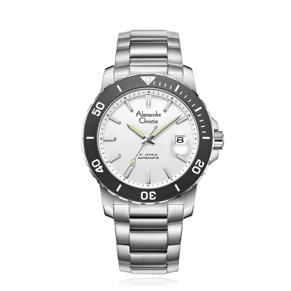 Alexandre Christie Classic Silver Men's Automatic Watch 6141MABSSSL