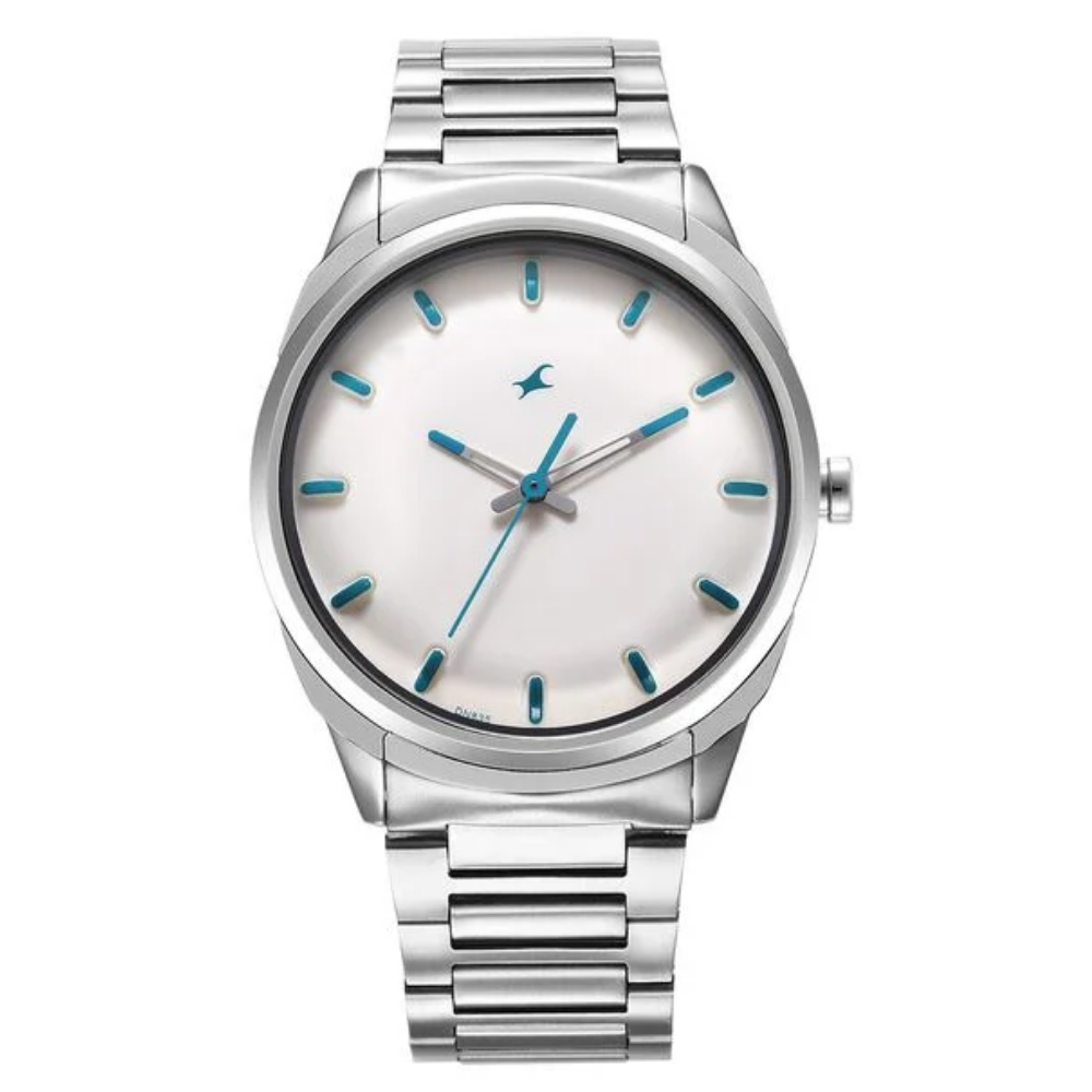 Fastrack Quartz Analog White Dial Watch for Guys - 3273SM01