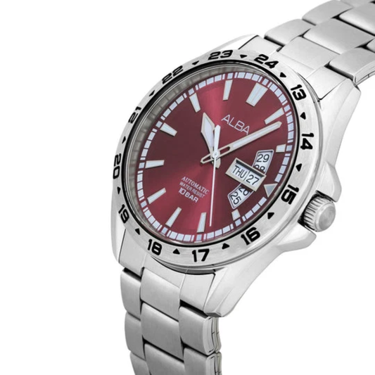 ALBA Active Maroon Dial Men's Watch AL4477X1