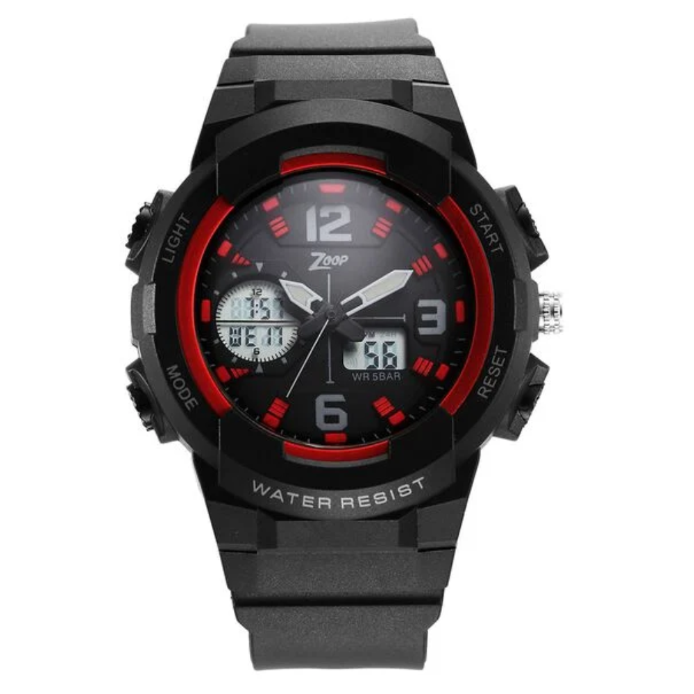 Zoop Analog Digital Black Dial Boys Watch 26026PP03