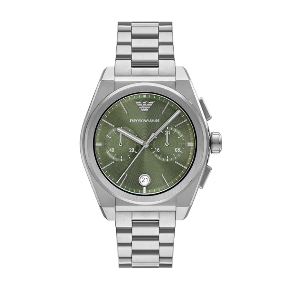Emporio Armani Green Dial Men's Chronograph Watch AR11640