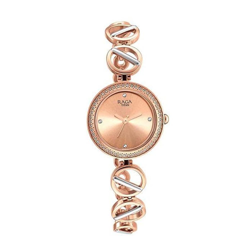 Titan Raga Viva Rose Two Toned Gold and Silver Women's Watch 2643KM01