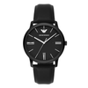 Emporio Armani Minimalist Men's Black Dial Analog Leather Watch AR11573