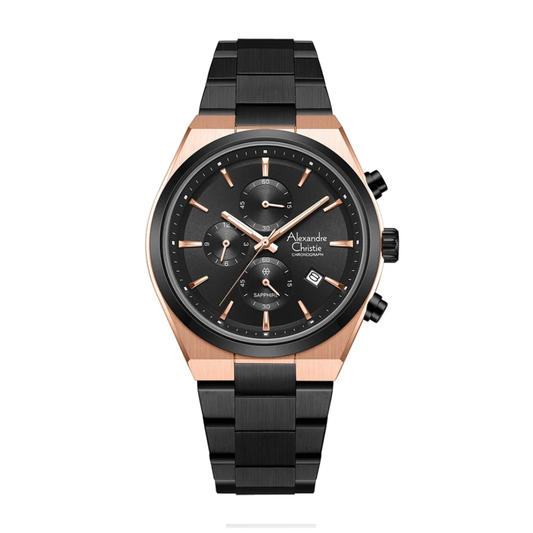 Alexandre Christie Chronograph Black Men's Watch 8697MCBBRBA